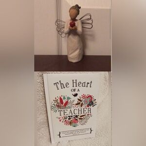 Willow Tree Angel Figurine & “The Heart of A Teacher” book Set